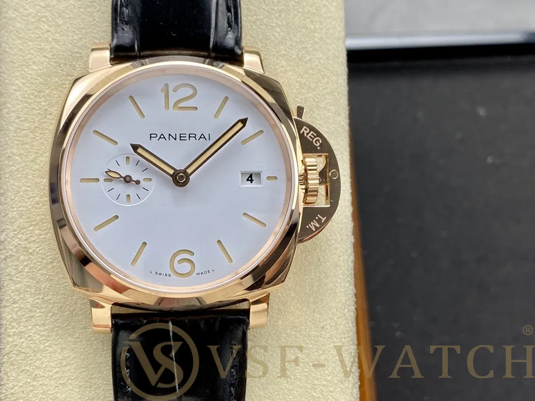 VSF Watch Panerai Luminor Due 42mm White Dial Rose Gold Plat