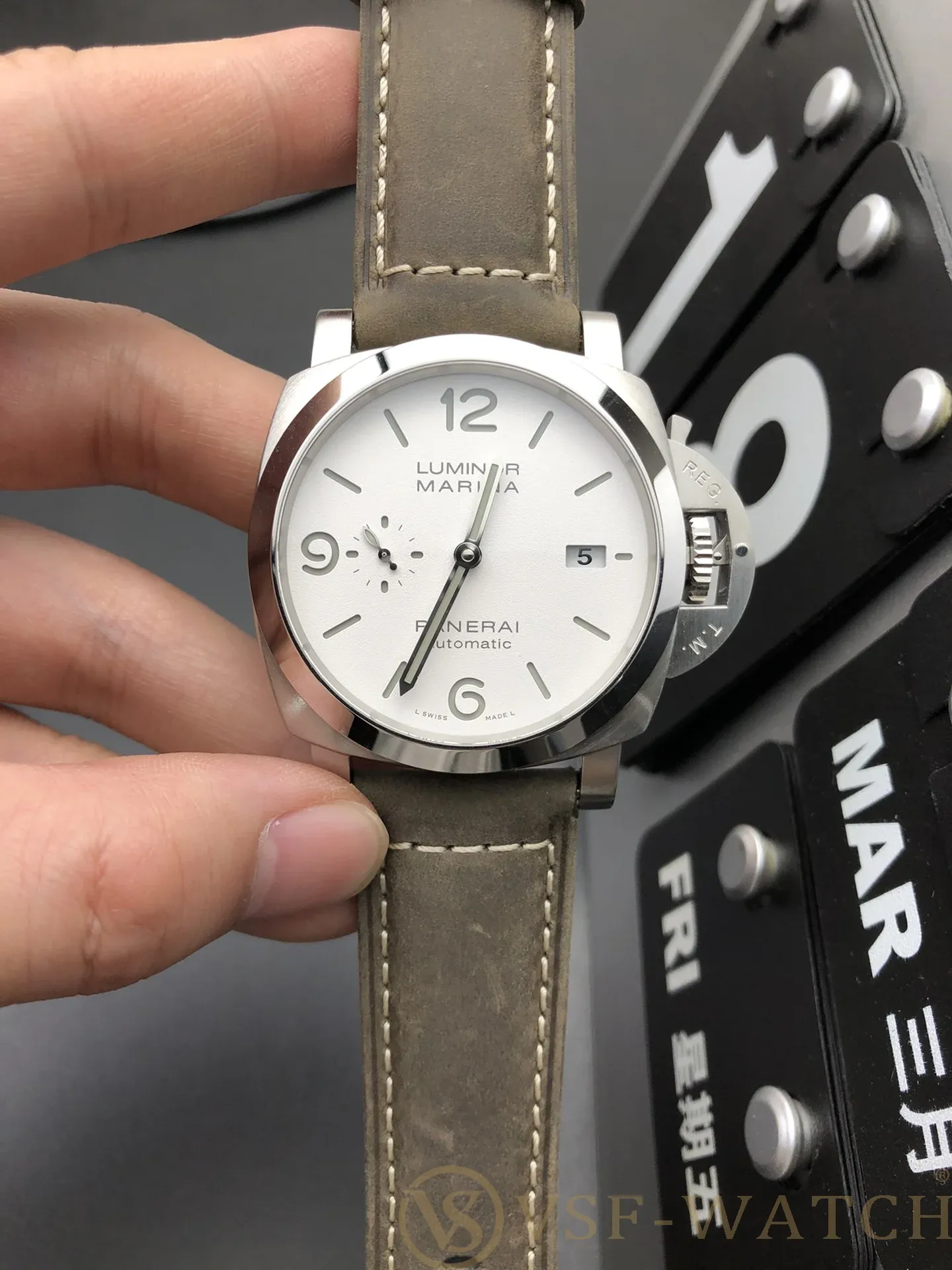 VSF Watch Factory Panerai Luminor Marina 44mm White Dial Dis