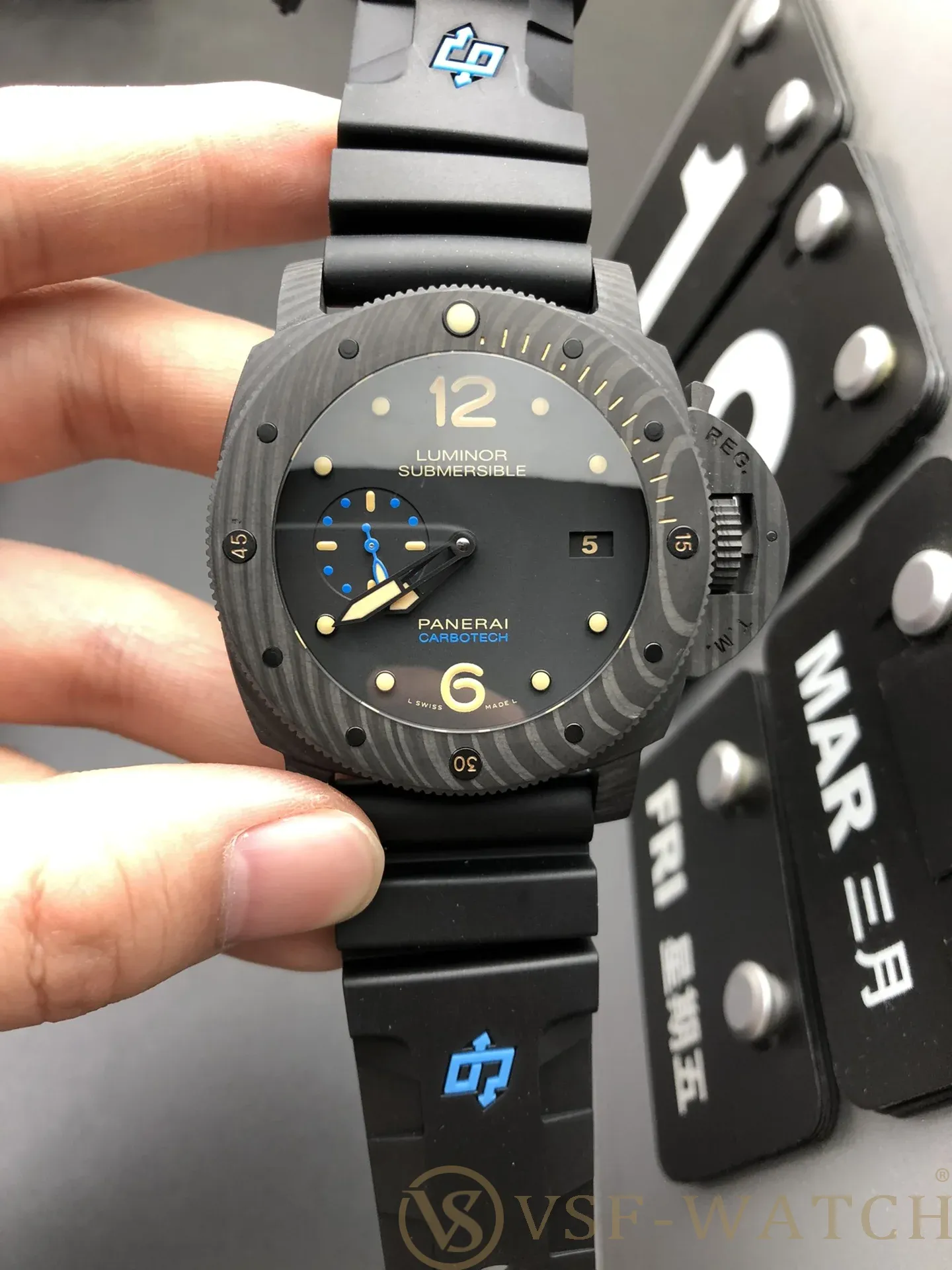 VSF Watch Factory Panerai Submersible 1950 Carbotech 47mm PA