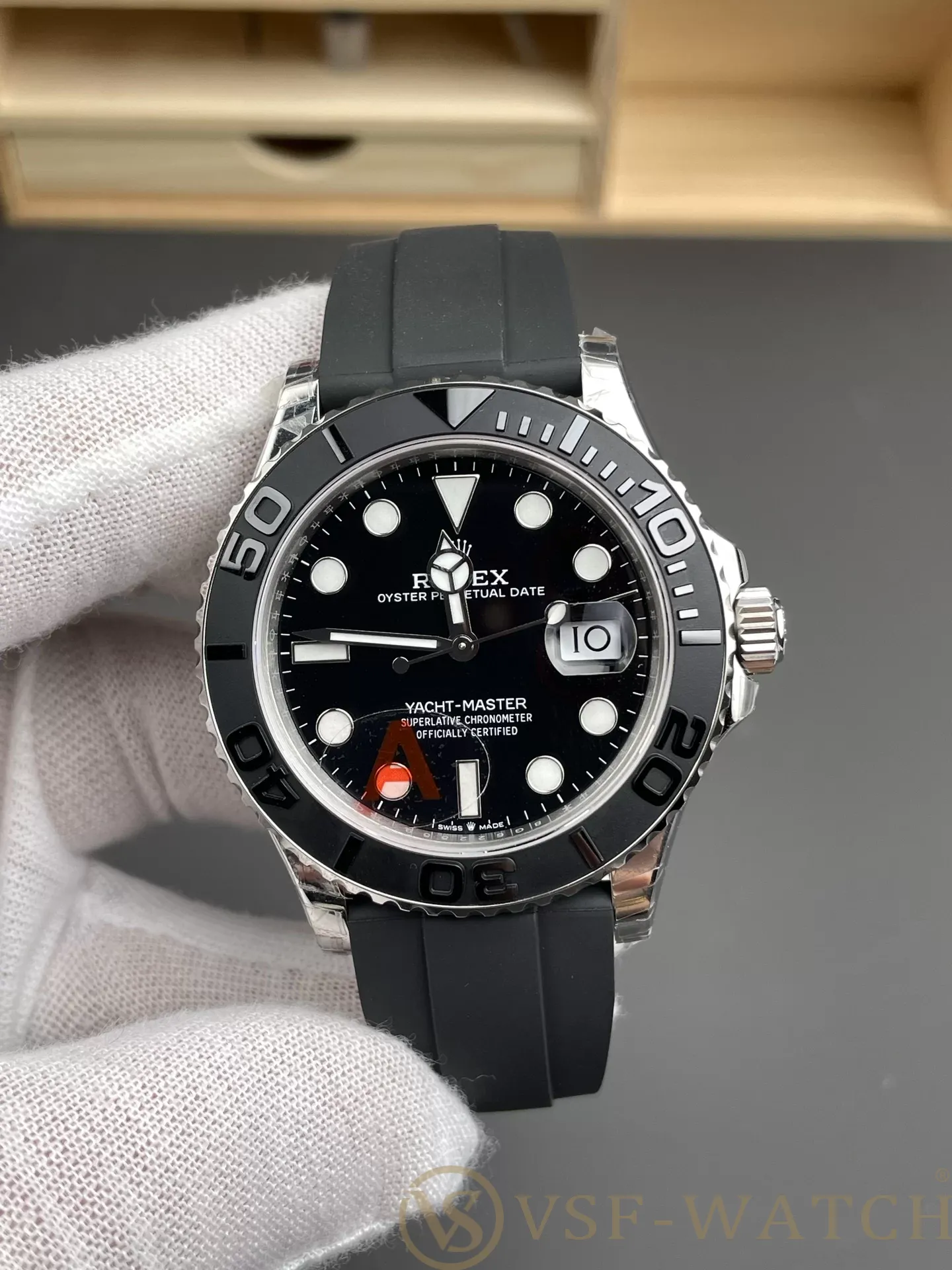 VSF Watch Factory Rolex Yacht-Master 42mm White Gold Black D