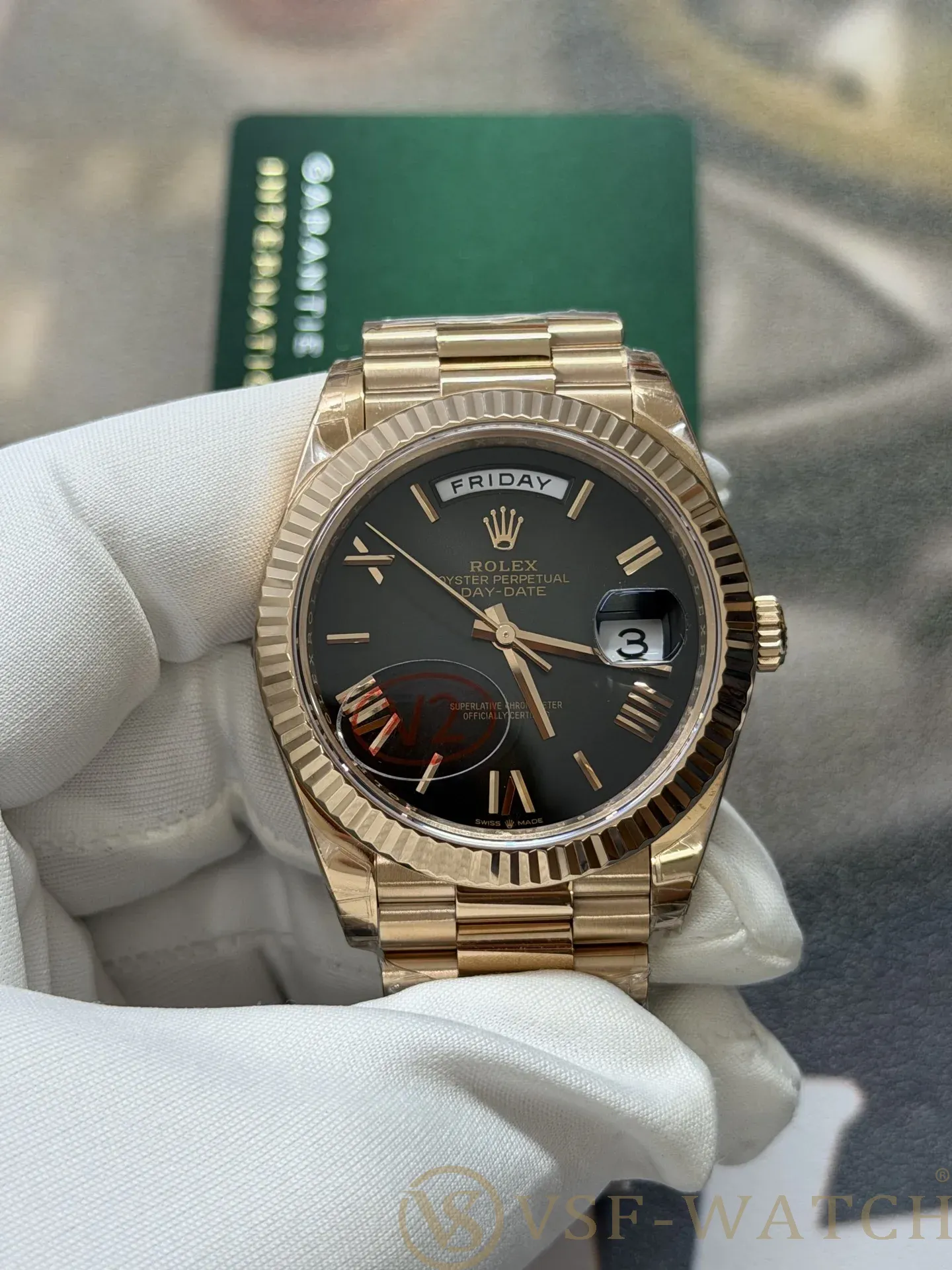 VSF Watch Factory Rolex Day-Date 40mm Everose Gold Ombré Gre