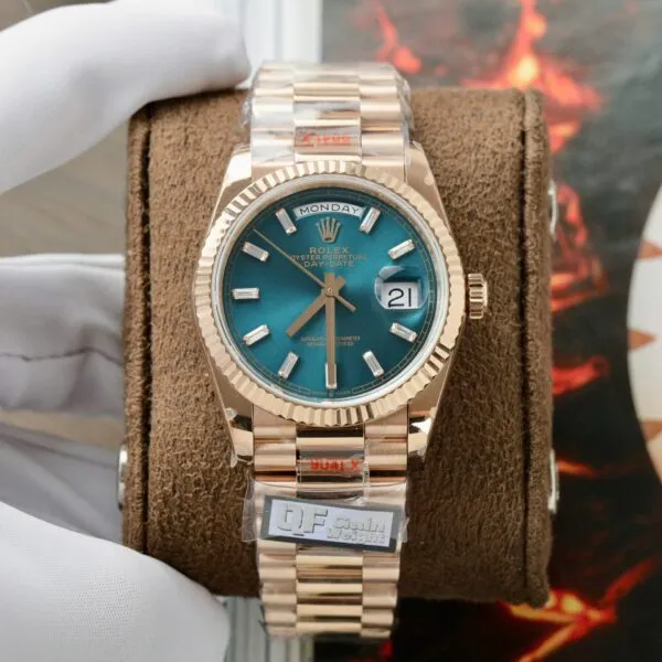 VSF Watch Factory Rolex Day-Date 128235 RG Plated Blue Dial 