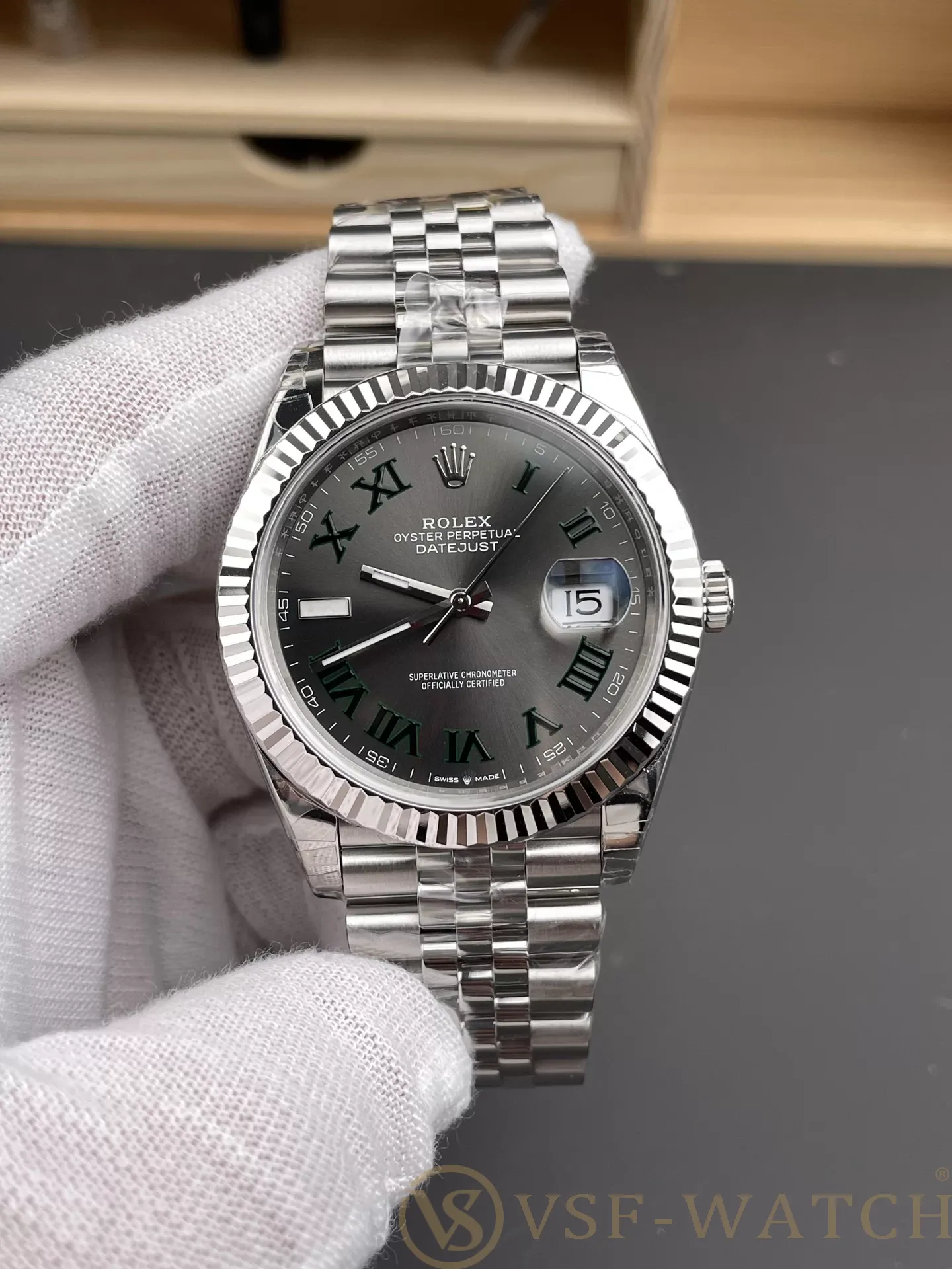 VSF Watch Factory Rolex Datejust 41mm Slate Grey”Wimbledon” 