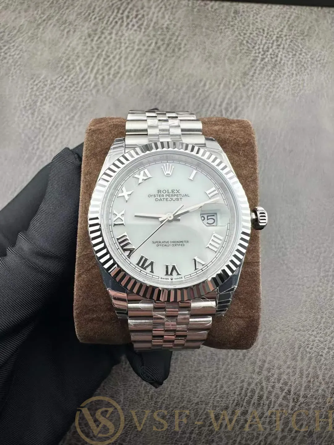 VS Factory Rolex Datejust 41 White Roman Dial Jubilee Bracel