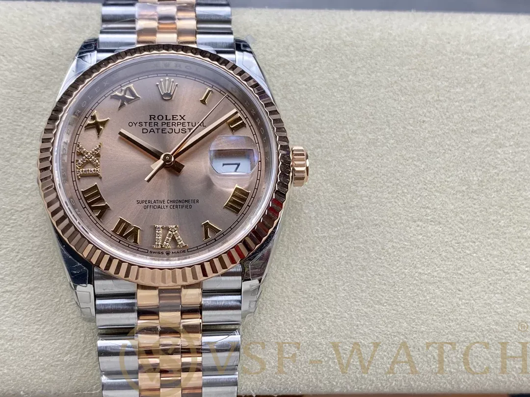 VSF Watch Factory Rolex Datejust 36mm Two-Tone Rose Gold Ros