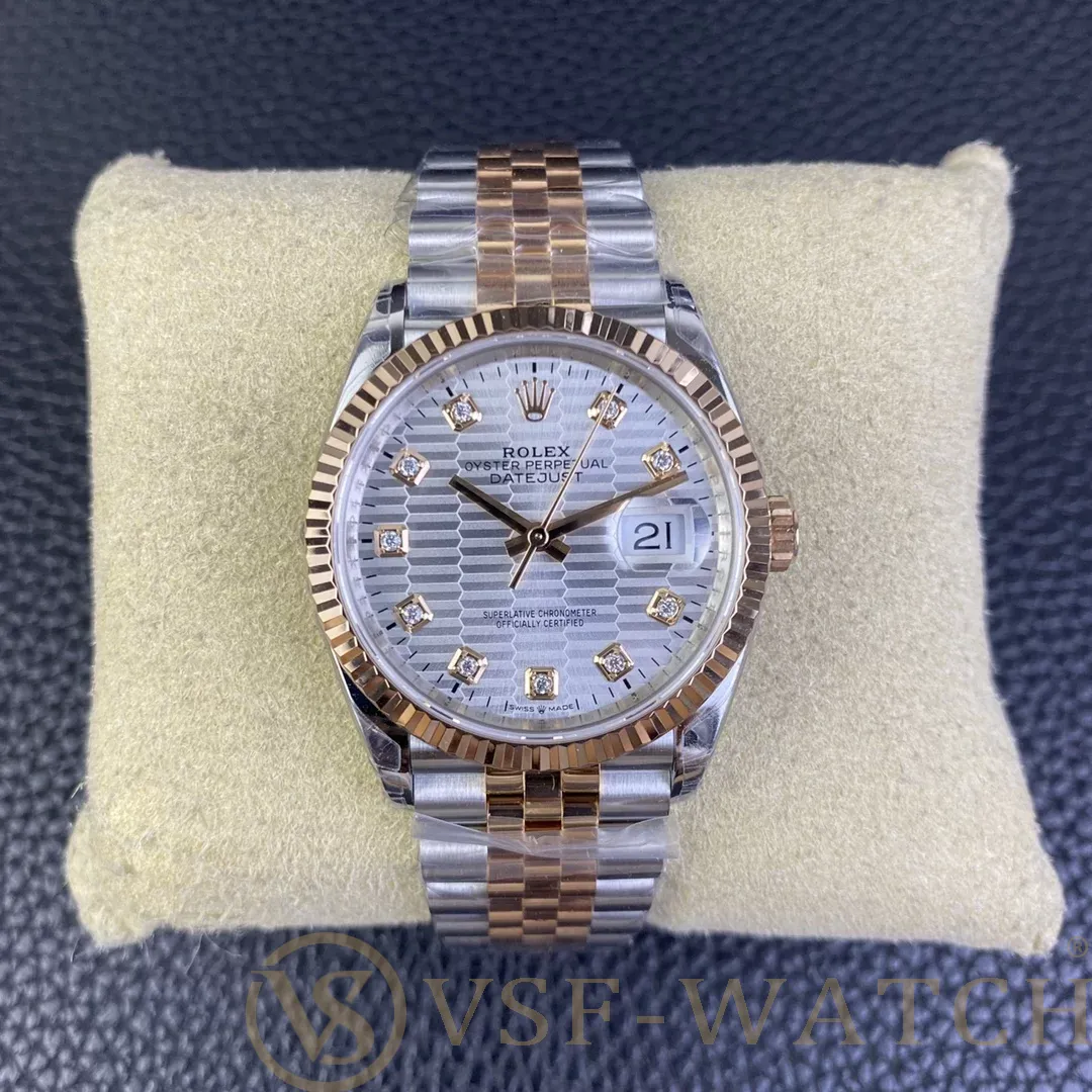 VSF Watch Factory Rolex Datejust 36mm Two-Tone Rose Gold Sil