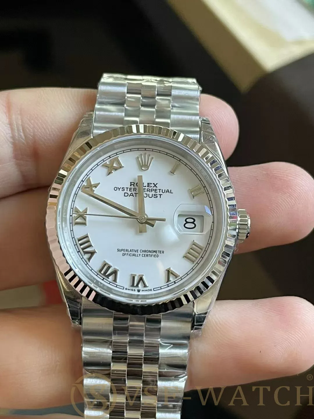 VSF Watch Factory Rolex Datejust 36mm White Roman Dial (1262