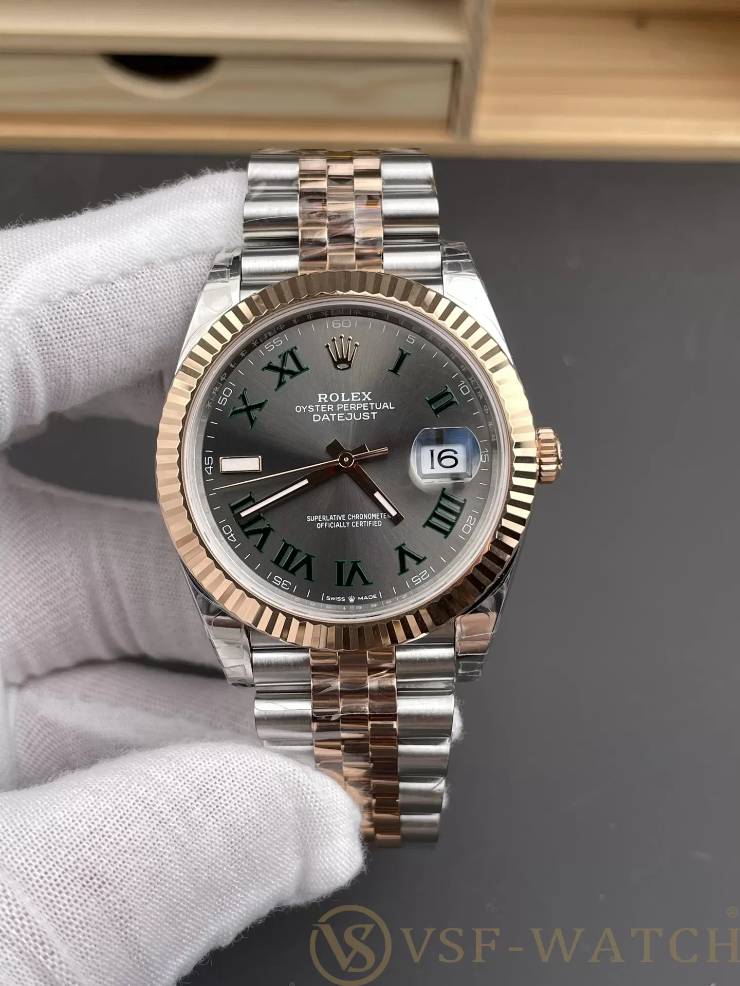 VSF Watch Factory Rolex Datejust 36mm Two-Tone Rose Gold Sla