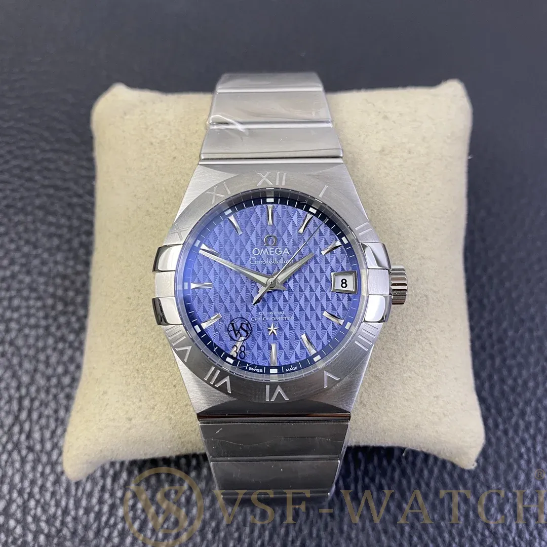 VS Factory Omega Constellation Co-Axial 38mm Blue Textured D