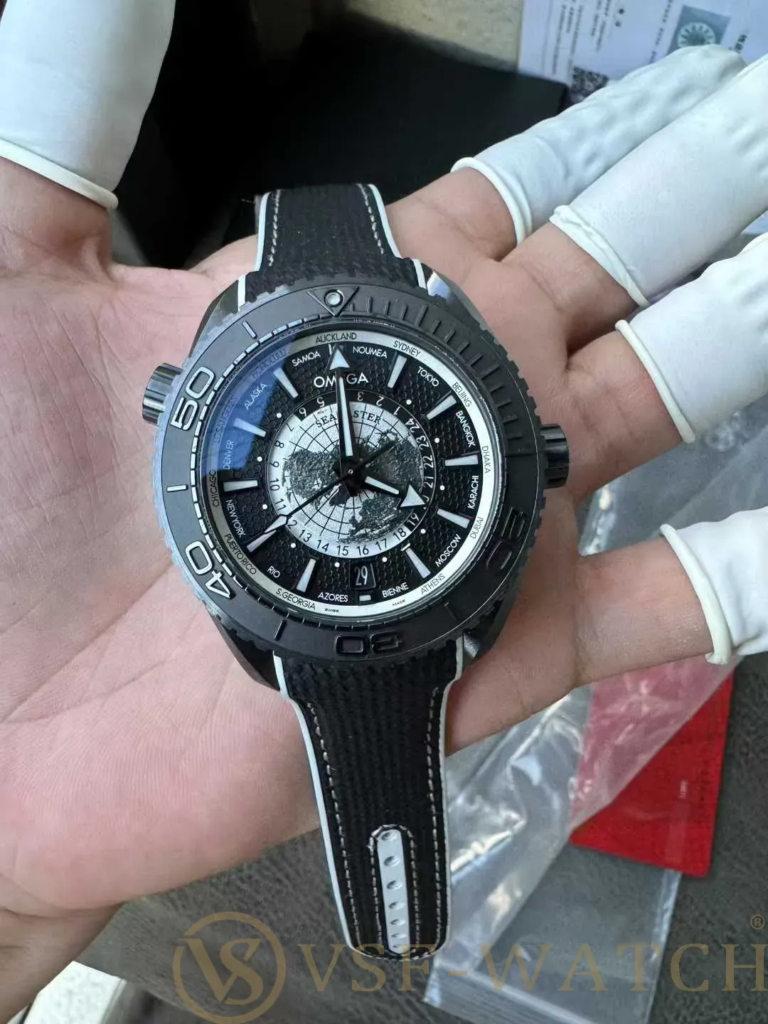 VS Factory Omega Seamaster Planet Ocean 600M Worldtimer “Ste