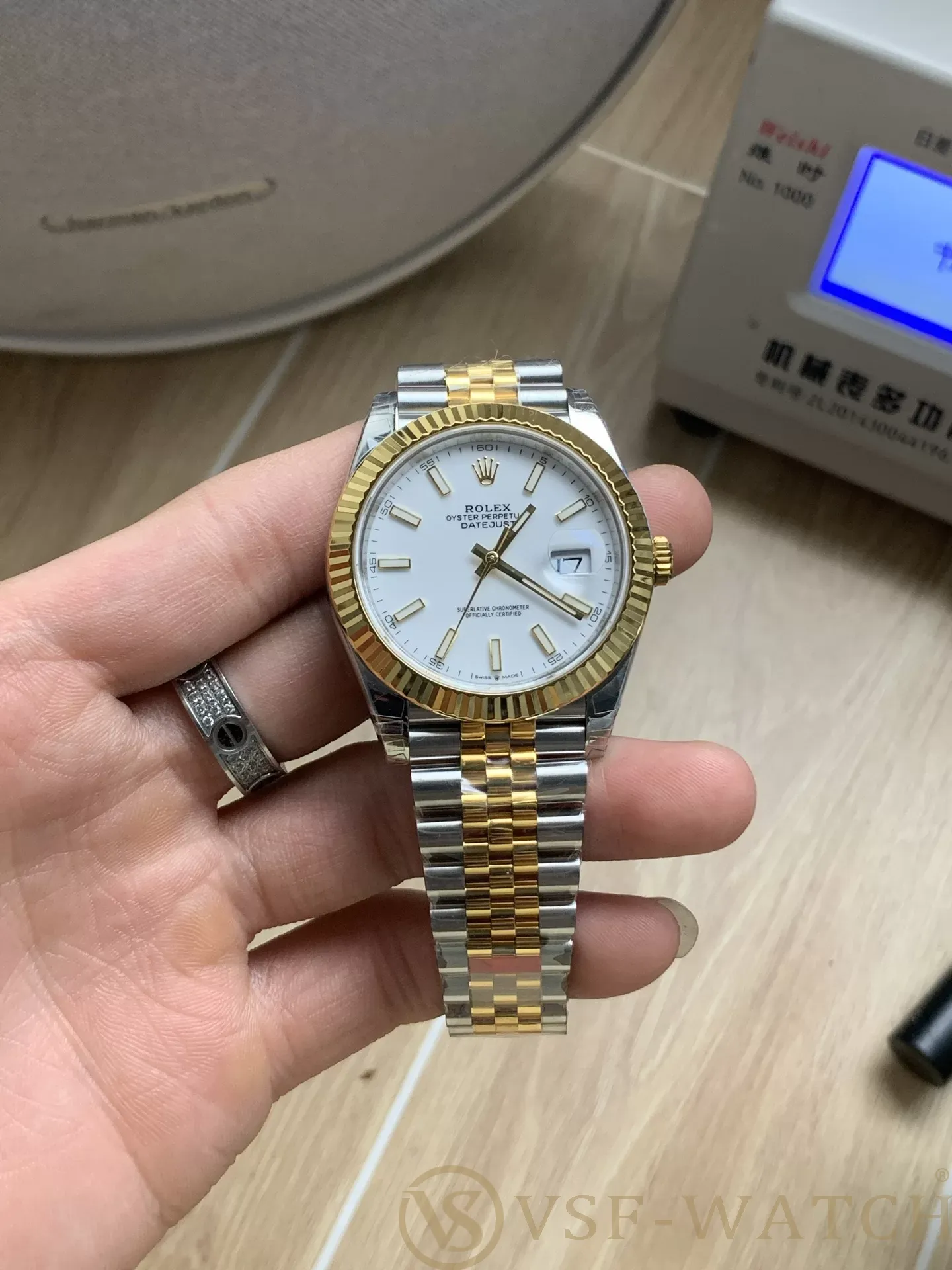 VS Factory Rolex Datejust 41mm Two-Tone Yellow Gold White Di
