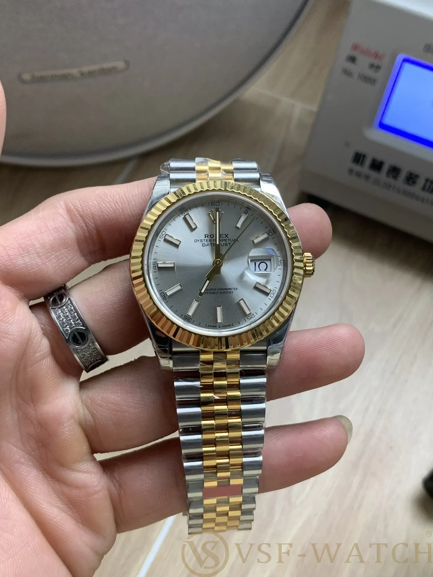 VS Factory Rolex Datejust 41mm Two-Tone Yellow Gold Silver D