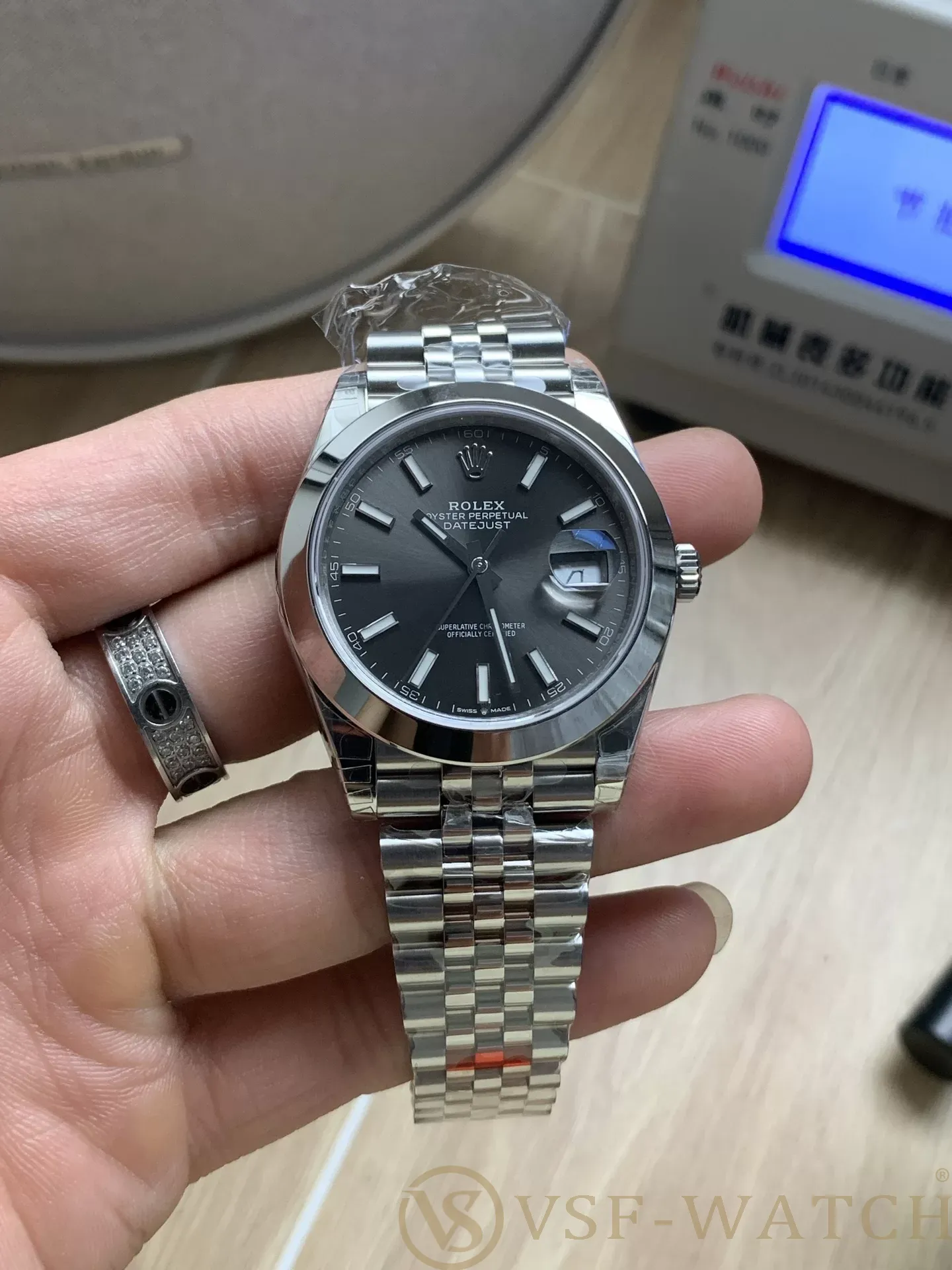 VSF Watch Rolex Datejust 41mm Sunburst Slate Grey Dial Smoot