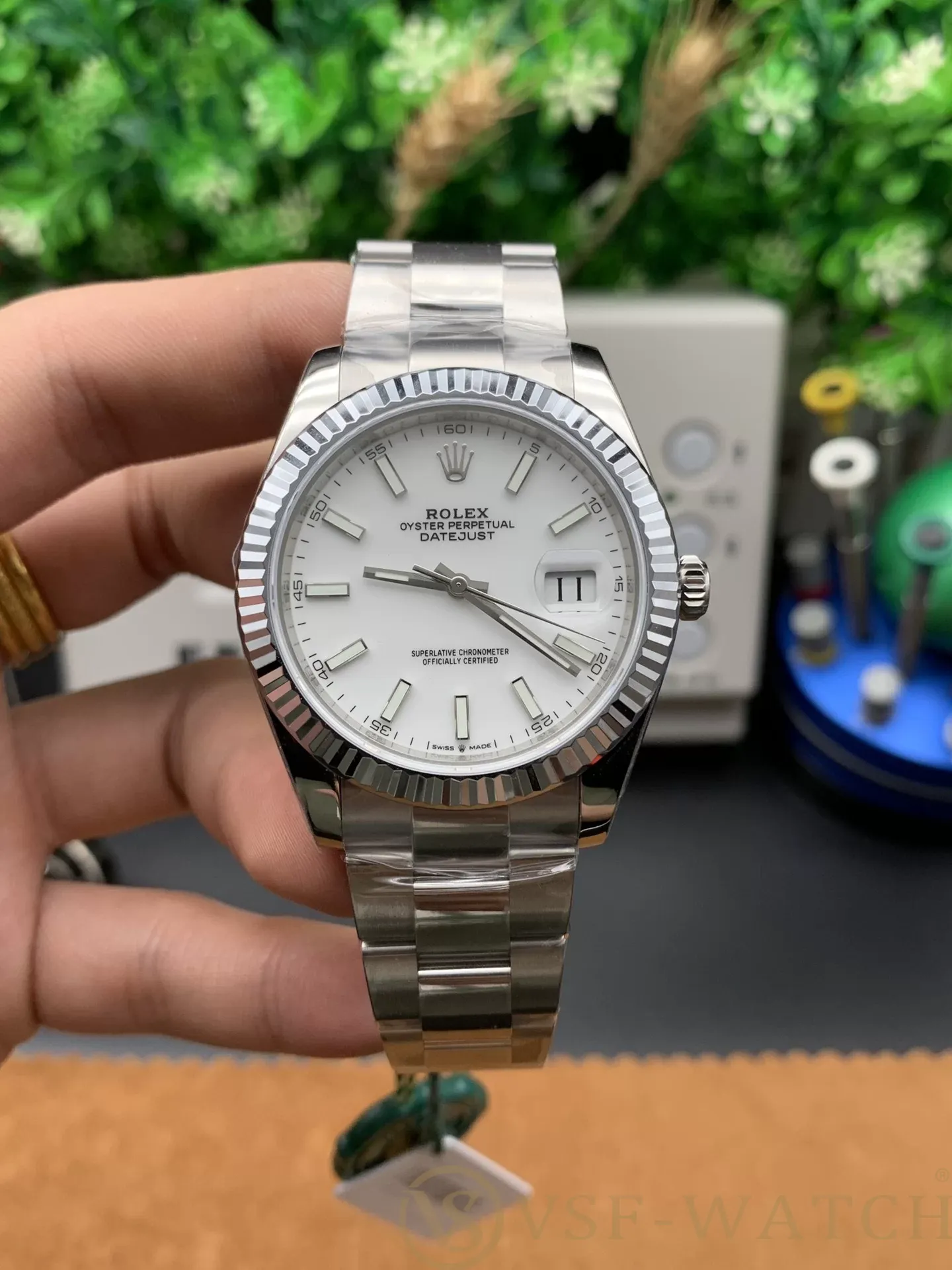 VS Factory Rolex Datejust 41mm Pure White Dial Fluted Bezel 