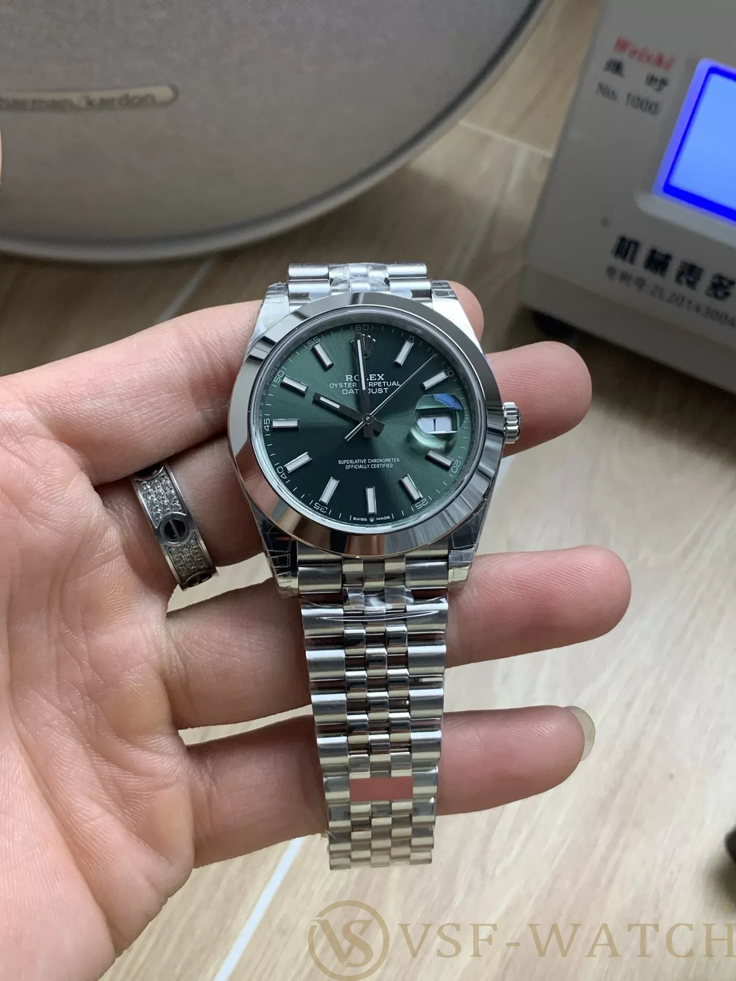 VSF Watch Rolex Datejust 41mm Mint Green Sunburst Dial Smoot