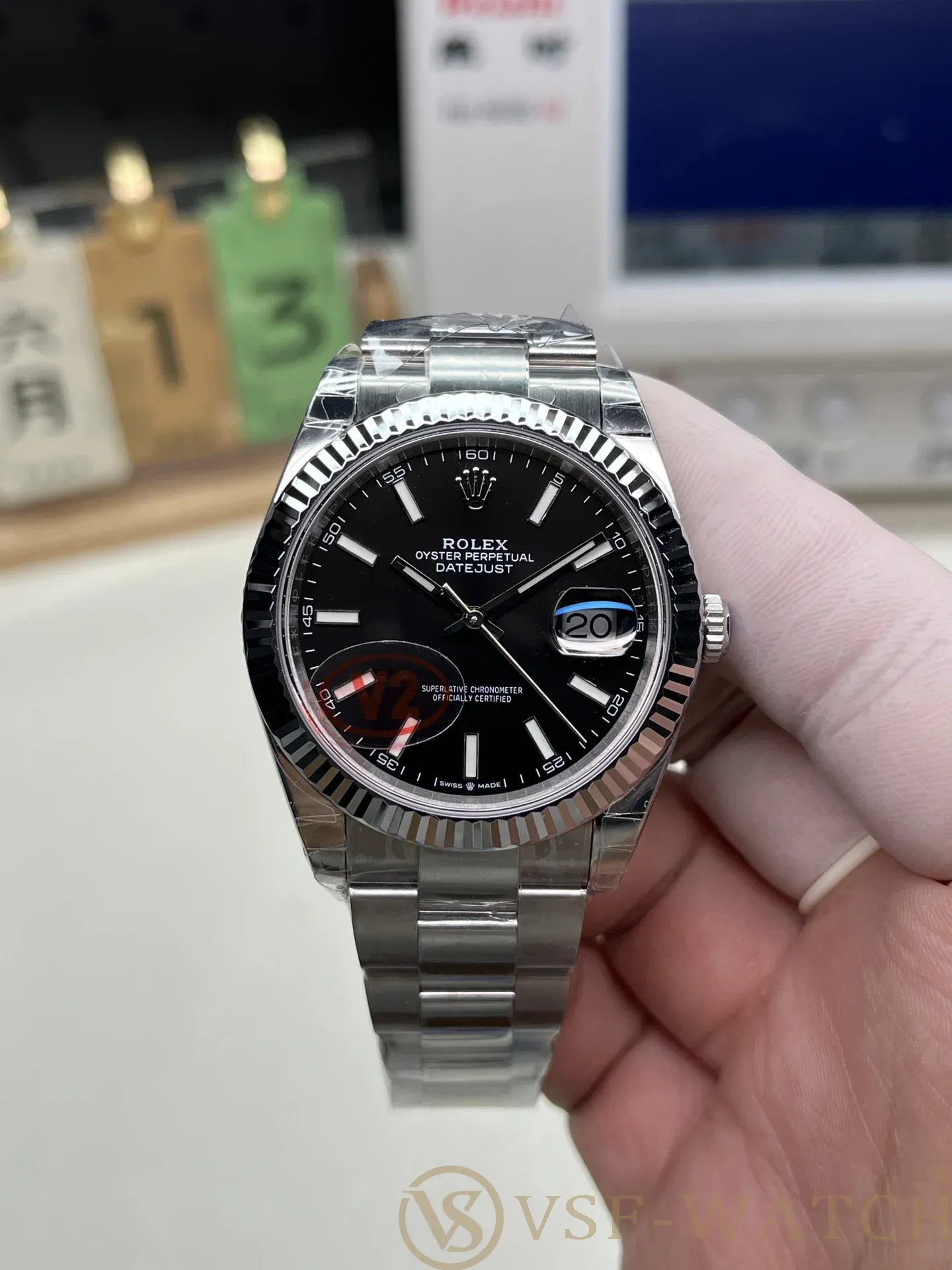 VS Factory Rolex Datejust 41mm Deep Black Dial Fluted Bezel 